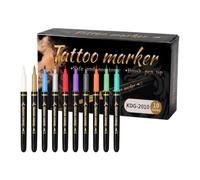 Body Paint Markers - 10 Colors Washable Glitter Temporary Drawing Pen