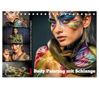Body Painting mit Schlange (Tischkalender 2027 DIN A5 quer), CALVENDO Monatskalender: Ein faszinierendes Zusammenspiel aus Kunst und Natur: Beim ... Eleganz zu einer einzigartigen Performance.