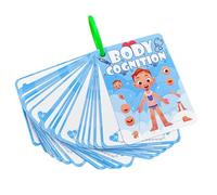 Body Parts Learning Flash Cards, 36 Fun Educational Toddler Cards, 4.33x3.15 inches Double Sided Vocabulary Card for Kids, Early Reading and Cognition Tool to Ages 3 & Up