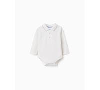 Body-polo À Manches Longues À Rayures Blanc 1/3M(54/60)