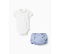 Body-polo + Short En Sergé Bleu Clair 1/3M(54/60)