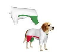 Body pour animal de compagnie imprimé drapeau italien | Combinaison intégrale pour chien avec jambes pour le contrôle du hangar. Vous pouvez télécharger votre propre design