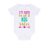 Body pour bébé avec inscription « I'm Going to be a Big Sister » - 6-12 mois - Blanc