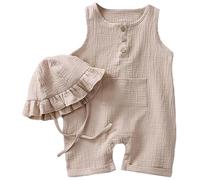 Body pour bébé garçon, Combinaison Douce et Respirante sans Manches, Tenue décontractée et Confortable pour Nourrissons et Tout-Petits, vêtements d'été