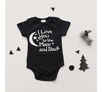 Body Pour Bébé Garçon Et Fille, Vêtements Pour Nouveau Né, Tenue Noire ""I Love You To The Moon"", 0 24 M Lava1