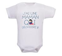 body pour bébé maman qui déchire, idéal pour un cadeau maman 100 coton - blanc, 3-6 mois