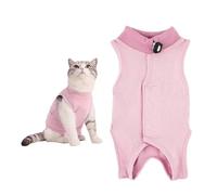 Body pour chat après chirurgie - Vêtement pour chat - Pour récupération des maladies de la peau - Vêtement pour chat après castration - Chemise médicale pour animal de compagnie (rose, M)
