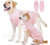 Body pour Chien Post-Opératoire - Combinaison de Protection Anti-Léchage pour Chien avec Fermeture Velcro - Vêtement Chirurgical pour Chiens Après Opération (Rose, M)