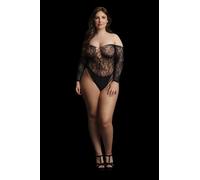 Body pour formes généreuses avec strass noir
