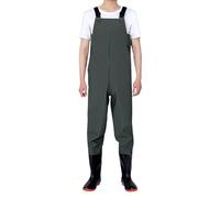 Body pour homme Waders Bottes de pêche Pantalon de pêche avec bretelles Respirant Crosswater Waders Combinaisons Hommes Casual, Vert, 46
