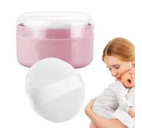 Body Powder Container, Toddler Bath Dusting Box, Soft and Gentle Application, Puff Included, Dusting Holder, Ideal for Talcum, Loose Powder, 3.54x3.54x2.36 Inches