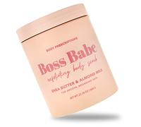 Body Prescriptions Pink « Boss Babe » Gel exfoliant pour le corps, pour peau nourrie et ultra lisse, nettoyant infusé au beurre de karité et au lait d'amande