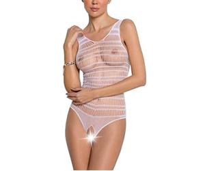 Body résille ouvert BS086 - Blanc