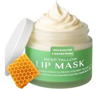 Body Restore Masque à lèvres au suif de bœuf nourri à l'herbe, avec miel de Manuka - Bas de Noël - Éléphant blanc, humidité hydratante, essentiel de voyage, soins personnels, cadeaux d'anniversaire