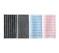 Body Scrubber - Bath and Back Wash Cloth | Striped Cleaning Towel for Home Dormitory Travel or Business Trips with Gentle for Smooth Skin and Effective Daily Body Care