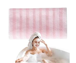 Body Scrubber, Bath Body Back Wash Cloth Towel with Striped Design Cleaning Tool for Home, Dormitory, Travel, Business Trip, Daily Shower Care