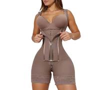 Body Shaper Post-Chirurgie Stage Vêtement de Compression avec Fermeture éclair à l'entrejambe Body Gainant pour Femme, Gaine Amincissante pour Le Corps et Le fessier Confort