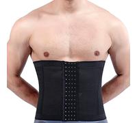 Body Shaper Taille Trimmers pour Hommes, Taille Réglable Formateur Ceinture avec Crochets, Workout Shapewear Belly Wrap Band