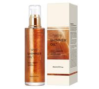 Body Shimmer Oil, Huile Pailletée pour Corps, Visage et Cheveux, Hydratante Huile Corporelle Chatoyante pour Bronzage Satiné, Multi-usages Body Highlighter Maquillage (B)