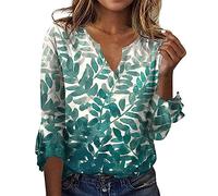 Body Tee Shirt Femme à Message Col V Blouse Fluide EVJF Blanche 100% Coton Lycée Chemisier Manche Courte Chemise Fleurs Top Sequin