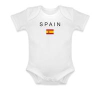 Body tendance pour bébé avec drapeau de l'Espagne | Un design graphique moderne avec le mot « Espagne » et le drapeau espagnol, idéal pour les voyageurs et les amateurs