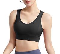 Body Trainer Pro Sport pour Femmes Course à Pied Antichoc Petite Poitrine Push Up Fitness Yoga Gilet Mince sans Anneau en Acier Beau Soutien Gorge arrière Legging Gainant Amincissant(Le Noir,M)