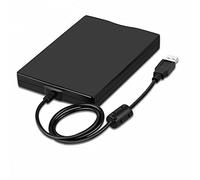 BODYA Lecteur de disquette externe portable USB 2.0 de 3,5" - 1,44 Mo - Pour PC et ordinateur portable - Noir