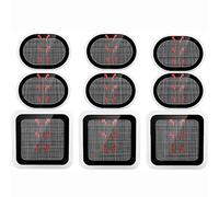 BODYA Lot de 9 électrodes de rechange en gel pour ceinture abdominale Slendertone Noir