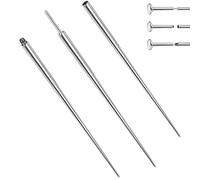 BodyAce 14G 16G 18G Titanium Piercing Taper, Threadless Nose Insertion Pin Screw On Assistant Tool, Ear Body Piercing Stretching Kit for Belly/Lip/Eyebrow Jewellery (14G=1.6mm)