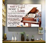 Bodyard Plaque en métal rétro avec inscription « Make A Joyful Noise Into The Lord » - Décoration d'intérieur - 14 x 20 cm