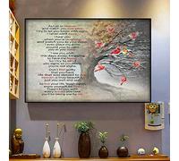 Bodyard Plaque vintage en métal « Cardinal Bird Heaven As I Sit in Heaven and Watch You Everyday » - Affiche en métal vintage pour bar, club de musique, cave, chambre - Décoration murale - 20,3 x 30,5