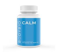 BodyBio Calm - Rhodiola Rosea, Glycine & Phosphatidylsérine - Gestion du Stress Sans Somnolence - Relaxation & Concentration - Formule Naturelle Végane & Sans Gluten - 60 Gélules