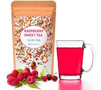 Bodyblooms Tisane Draineur Naturel à la Framboise - Thé Minceur Délicieux Infusion Parfumée - 100gr en Vrac - Raspberry Sweet Detox Infusion Minceur Slim