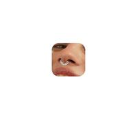 BodyBonita 16G Argentée Anneaux de Septum Piercing - Zircone Cubique Acier Chirurgical 316L Piercing Nez Anneaux Femmes Piercing Conch Oreille Helix Tragus Rook Cartilage Daith 8 mm Dual Hoop Sparkle