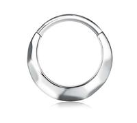 BodyBonita Argentée 16G Anneaux de Septum Piercing - Acier Chirurgical 316L Piercing Nez Anneaux Femmes Hommes Conch Piercings Oreille Septum Tragus Rook Helix Daith Cartilage 9 mm Whispering Waves