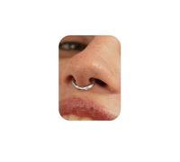 BodyBonita Argentée 16G Anneaux de Septum Piercing - Acier Chirurgical 316L Piercing Nez Anneaux pour Femmes Hommes Conch Piercings Oreille Septum Tragus Rook Helix Daith Cartilage 8 mm Satin Finish