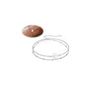 BodyBonita Bracelets en Couches pour Femmes avec des Pendentifs en Argent Sterling Ronds Délicats en Forme de Lettres B Bracelets Ajustables avec Perles pour Femmes Bijoux
