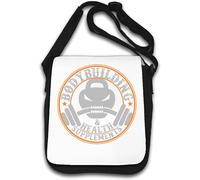 Bodybuilding And Health Supplements Angry Barbell Sac à bandoulière Blanc