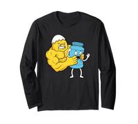 Bodybuilding Egg Vs Protein Jar Gym Humor Manche Longue