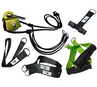 BodyCROSS Sling Trainer Haut de Gamme - Sangles de Suspension Certifiées avec Poster d’Exercices, Programme d’Entraînement 10 Semaines, Fixations de Porte, Espaceur & Boucle d’Attache