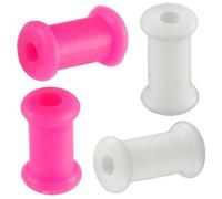 bodyjewellery ACMZ Lot de 4 écarteurs d'oreille 6G Blanc Violet, NA, NA.