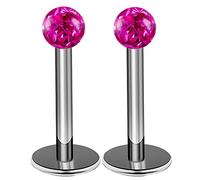 bodyjewellery Lot de 2 anneaux de lèvre 16 g pour piercing conque Monroe lèvre Cartilage Araignée Stud Titane Tragus Serpent Helix B2B2CH