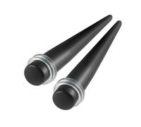 bodyjewellery Lot de 2 écarteurs d'oreille en acrylique noir pour piercing, NA, na