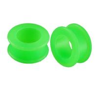 bodyjewellery Lot de 2 écarteurs d'oreille en sili de qualité implantaire vert SI01, Silicone, na