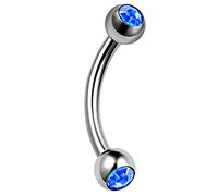 Bodyjewelrytrend D4SCR Piercing en titane pour lèvre, conque, cartilage, hélix, sourcil, tragus, labret 16 g, Métal