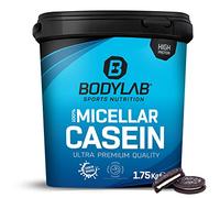Bodylab24 Casein Micellar Cookies & Crème 1750g, 100% caséine pure, riche en acides aminés BCAA, longue sensation de satiété, favorise la construction musculaire, idéal pendant un régime protéiné