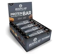 Bodylab24 Crispy Protein Bar Chocolat Crispy 12x65g, barre protéinée avec 27g de protéines par barre, snack fitness pauvre en sucre, barre protéinée croustillante avec beaucoup de fibres