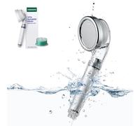 Bodyluv Pommeau de douche Vita Puresome, une cartouche filtrante de purification incluse, adoucisseur d'eau dure, forte pression d'eau, économie d'eau pour salle de bain (Hinokki)