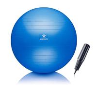 BODYMATE Ballon Fitness + Pompe Incluse + E-Book Gratuit Bleu 85cm