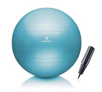 BODYMATE Ballon Fitness + Pompe Incluse + E-Book Gratuit ICY Blue 85cm
